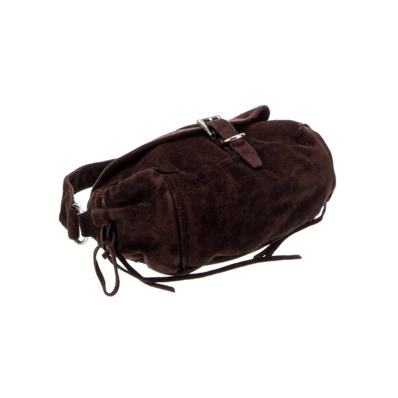 Prada Brown Suede Shoulder Bag - Picture 5 of 9